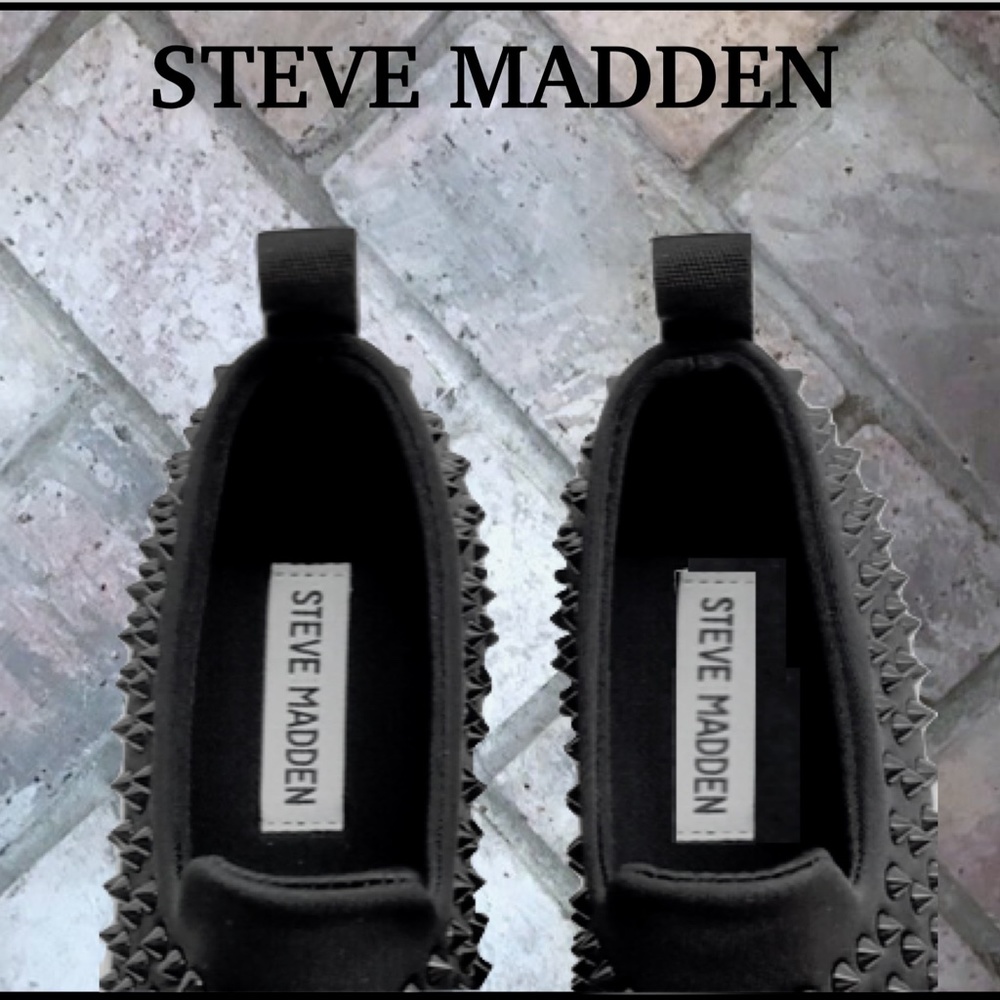 BACK IN STOCK* STEVE MADDEN BAXON STUDDED SNEAKERS - Picture 5 of 7